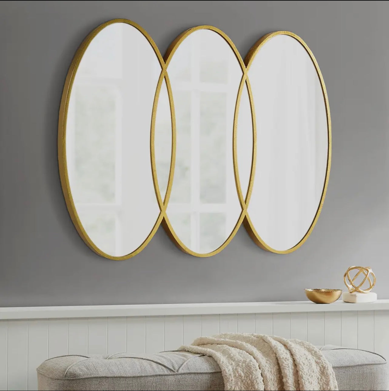 Antique Gold Iron wall mirror