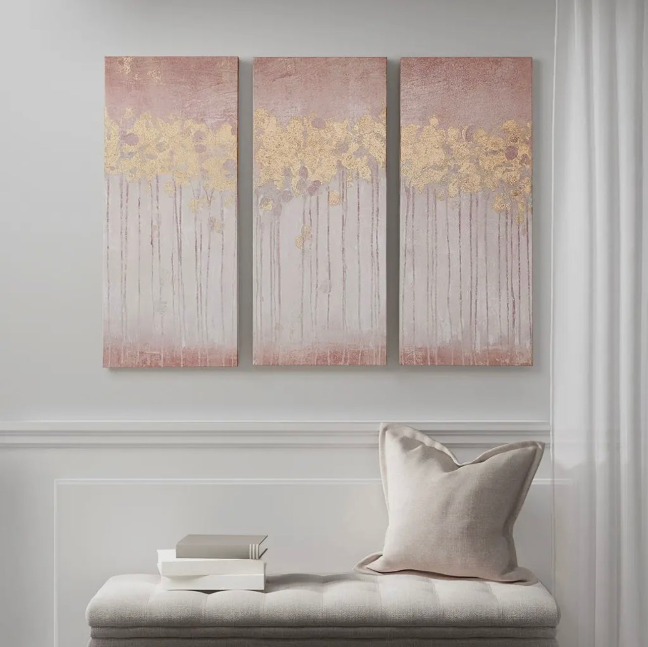 Twilight Pink rose gold wall art