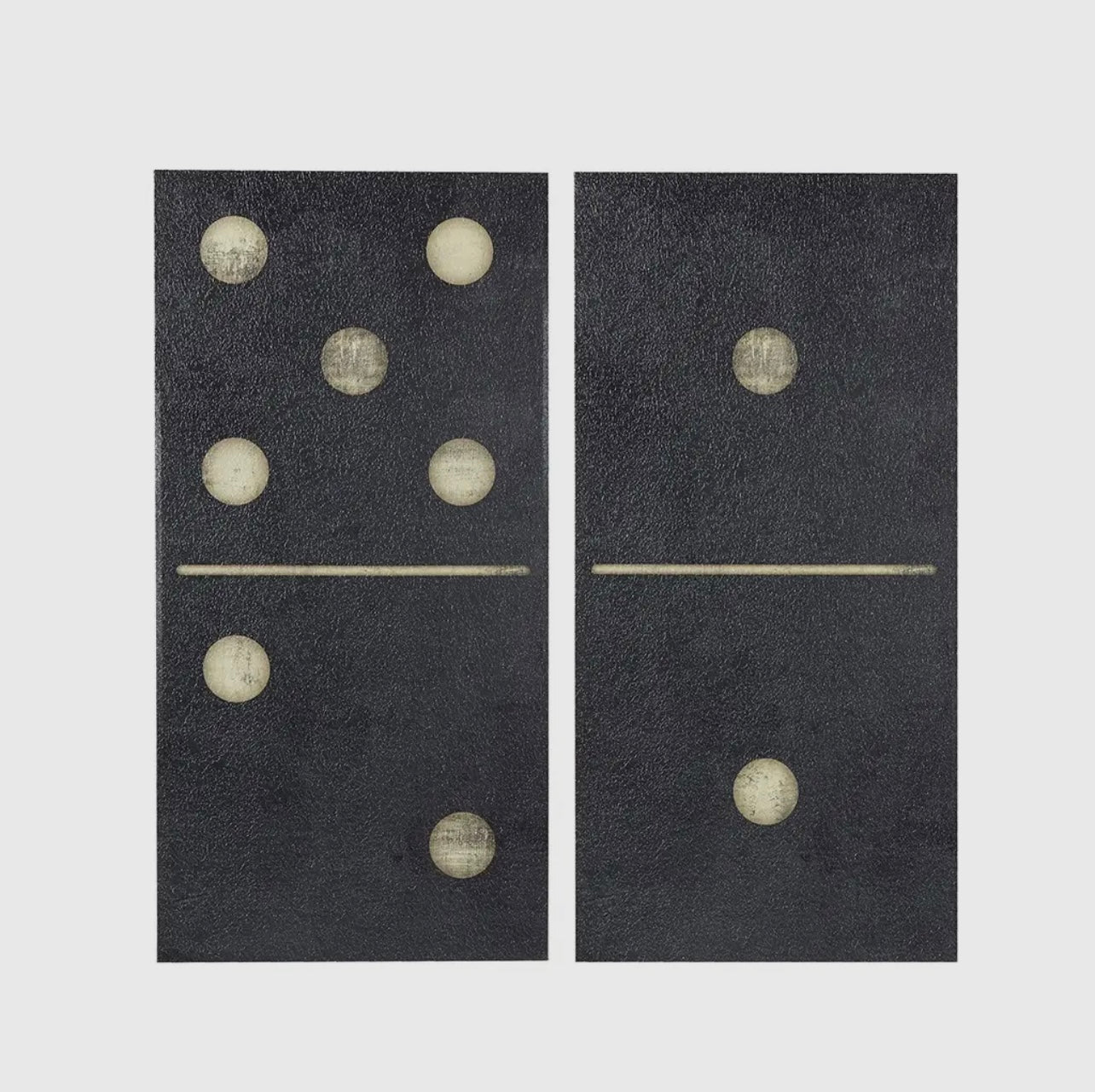 Black gold dominos canvas wall art