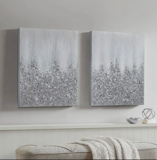 Embellished stone abstract wall art
