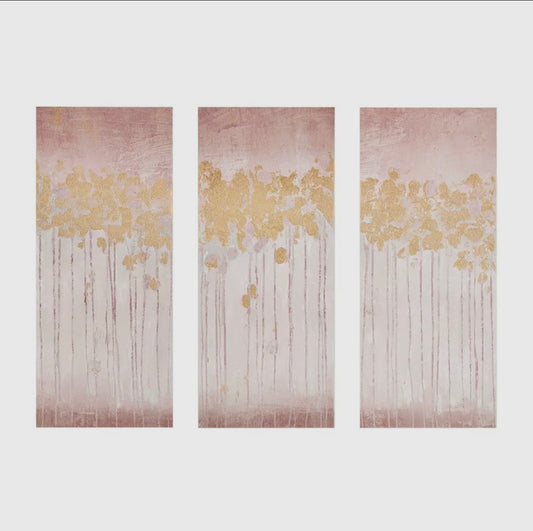 Twilight Pink rose gold wall art