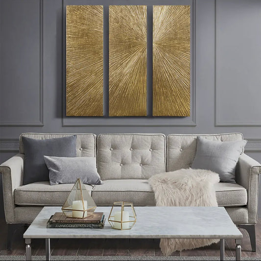Gold metallic Modern Wall Art