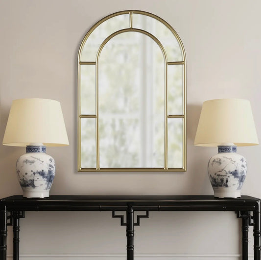 Gold Arched Wall Mirror