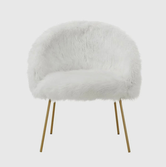 Lux fur accent chair