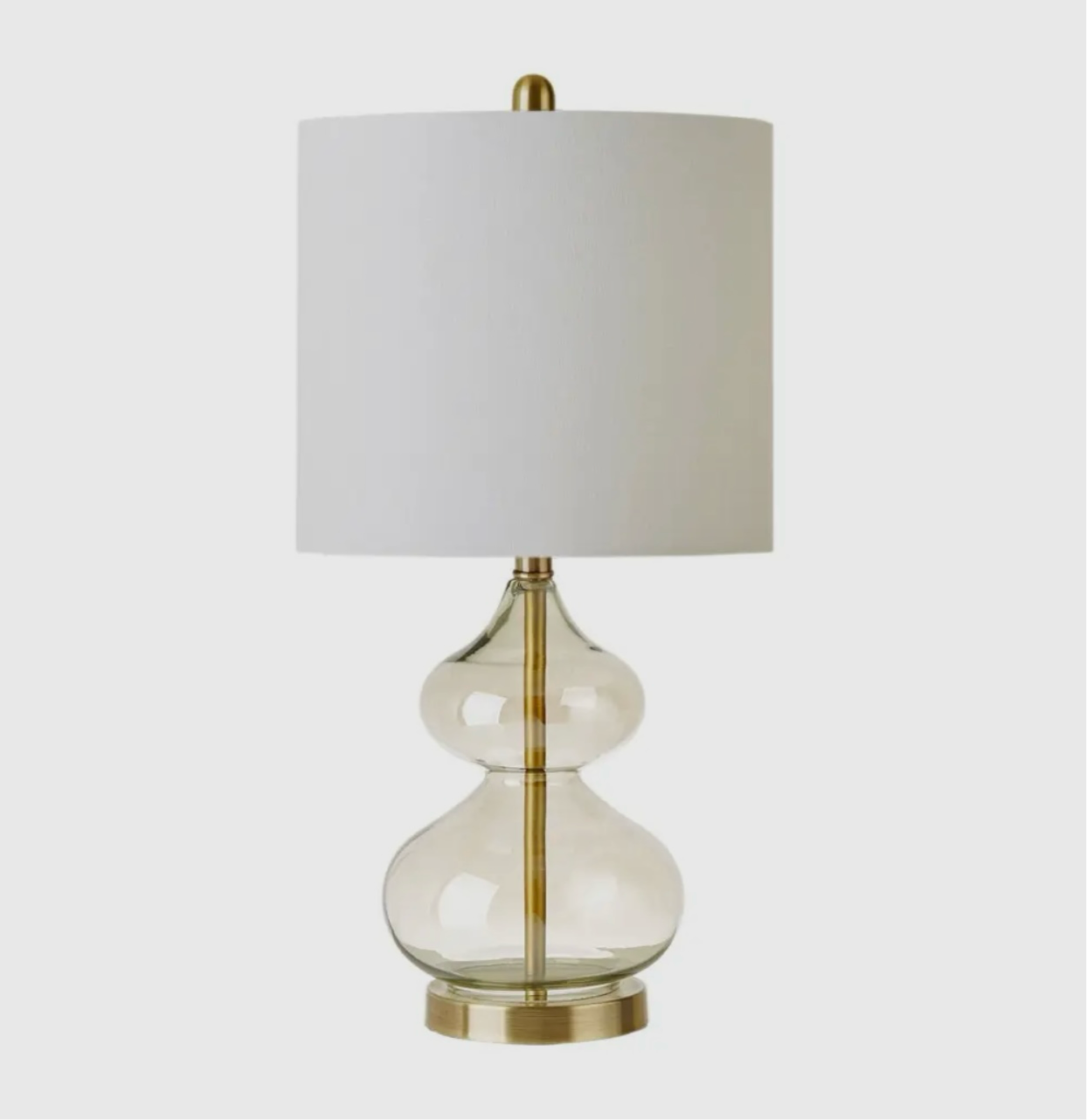 Clear glass base table lamps