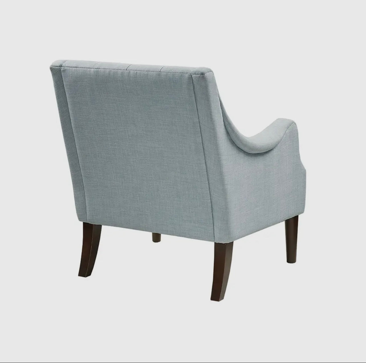 Diamond tufted vintage lounge chair, light blue